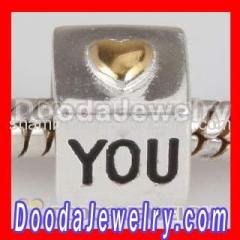 european silver LOVE YOU charm for Mother's Day Gift