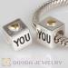 european silver LOVE YOU charm for Mother's Day Gift