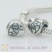 european silver Love In Heart charm bead