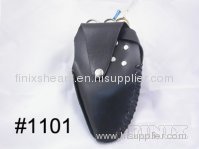 2 Pairs of Scissors Black Leather Scissors Holster