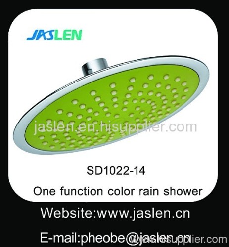 colorful rain shower heads