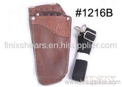 3 pairs of scissors Brown Color Stylish Leather Scissor Holster