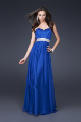 chiffon beaded strapless neckline Prom Dresses