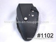 2 pairs of scissors Black Leather Scissor Holster