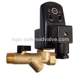 Electronic Timer Drain Solenoid Valve Brass With Digital Timer Pipeline