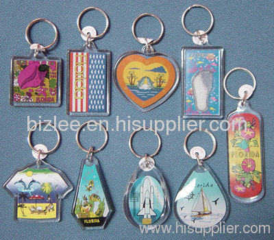 Acrylic keychain, Bottle Opener, With Printed Paper Inserted or Silk Screen Printing Inside