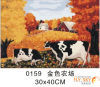 Decorative landscape canvas oil painting by numbers for wall decoration 30*40cm