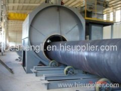 Steel pipe and bar shot blasting machine