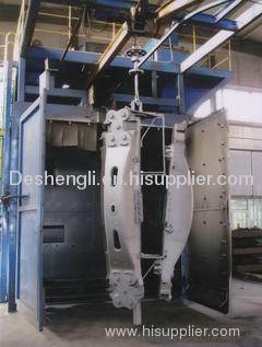 Hook type shot blasting machine