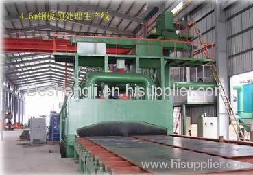 Steel plate and profile shot blasting machine