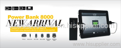 Power bank 8000 tablet charger