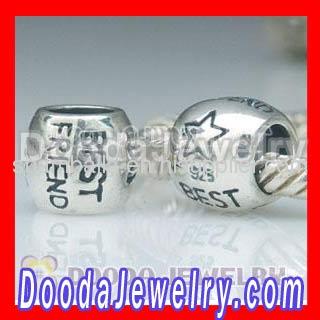 2012 Silver european Best Friend Charms Beads