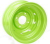 green ATV spoke wheel green ATV spoke wheel with 4 bolts 8 spokes