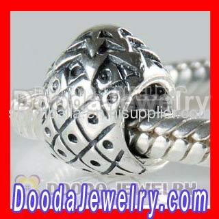 Silver european Pineapple Charms Bead
