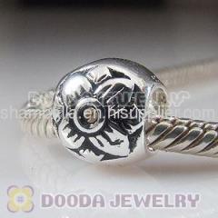 Silver european Flower Charm Beads Wholesale