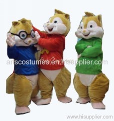 alvin and chipmunks mascot costume party costumes