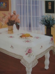 Desighned polyester table cloth