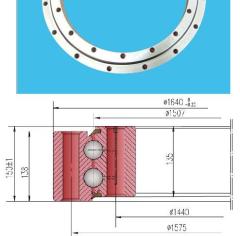 double-row ball slewing bearing with none geard