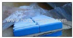 block SMCO magnet with blue Teflon coating