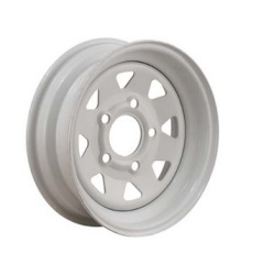 white spoke wheel