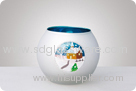 spherical colored candle holder