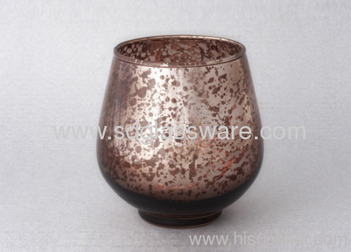 silvered glass candle holders