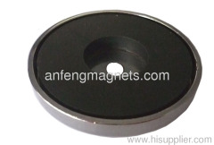 ferrite pot magnet with through hole