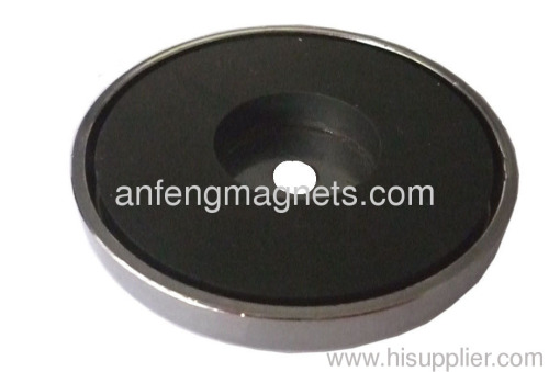ferrite pot magnet with through hole