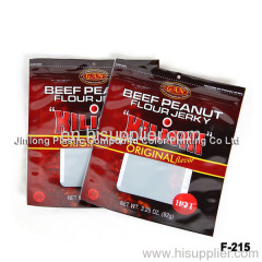 beef jerky bag with clear window