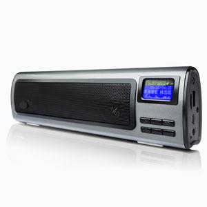 Best mini speaker with FM radio, recording Q8 blue