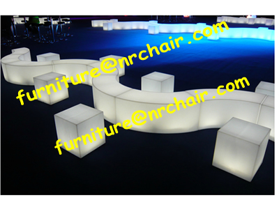 event acrylic lounge LED light sitting cube seat