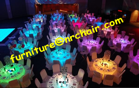 72" LED banquet table event rental dining table