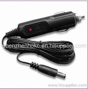 Car Cigarette Lighter Cable with Plug and 3A/3AG Fuse