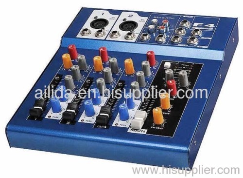 4 Channel +48V Phantom Power F4 Audio Mixer