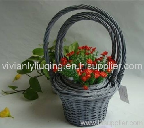 flower willow basket