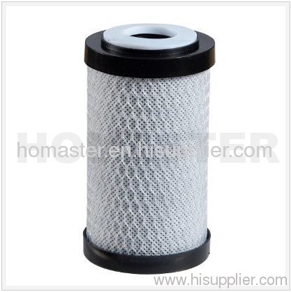 Extruded activated carbon block filter cartridge