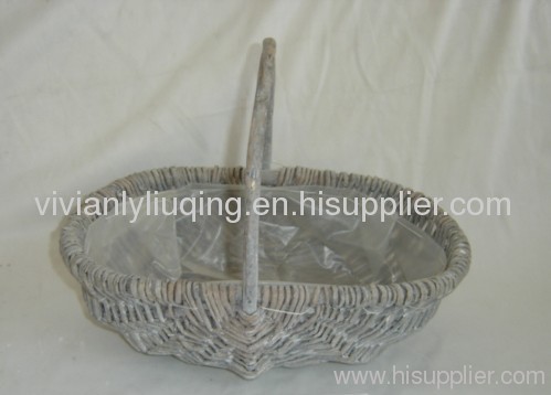 Wicker vegetable basket