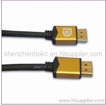 DisplayPort Gold-plated Adapter Cable with 10.8Gbit Transfer Rate and Audio, Video Signals