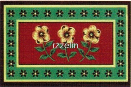 Flower printed nylon mterial door mats