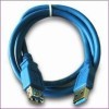 USB to USB Extension Cable with Gold-/Nickel-plated Plug and PVC Jacket