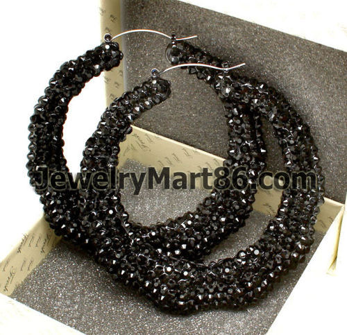 wholesale rhinestone bamboo earrings JBE006