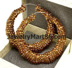 wholesale bamboo hoop earrings JBE009