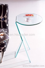 Glass side table