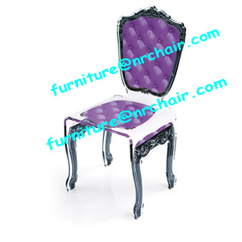 acrylic baroque chair