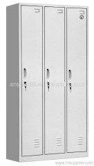 Three door steel locker