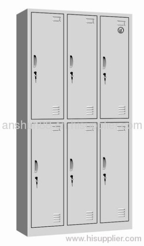 Six door steel locker