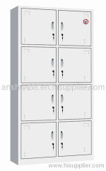 Eight door steel cupboard