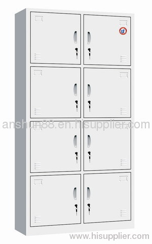 Eight door steel cupboard