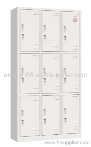 Nine door steel cabinet