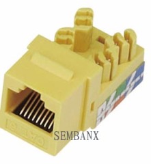 cat6 8P8C UTP yellow KEYSTONE JACK